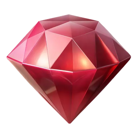 Piedra preciosa de rubí  3D Icon