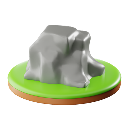 Piedra roca  3D Icon