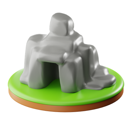 Piedra roca  3D Icon