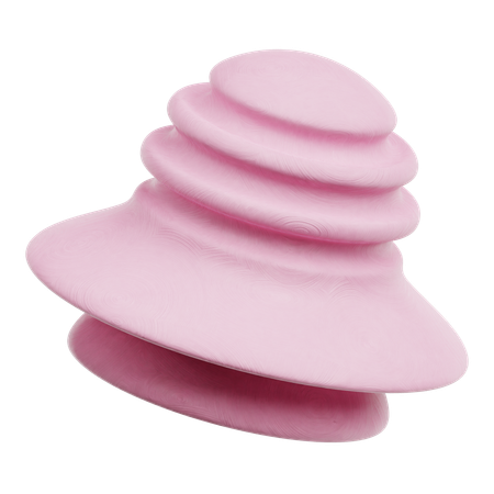 Piel cromada forma abstracta  3D Icon