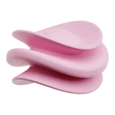 Piel cromada forma abstracta  3D Icon