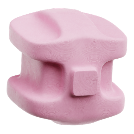 Piel cromada forma abstracta  3D Icon