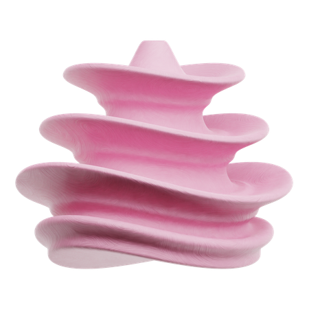Piel cromada forma abstracta  3D Icon