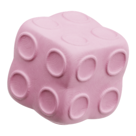 Piel cromada forma abstracta  3D Icon