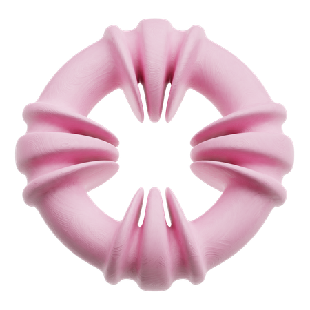 Piel cromada forma abstracta  3D Icon
