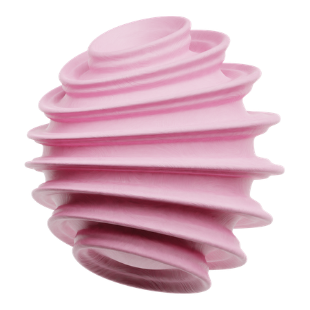 Piel cromada forma abstracta  3D Icon