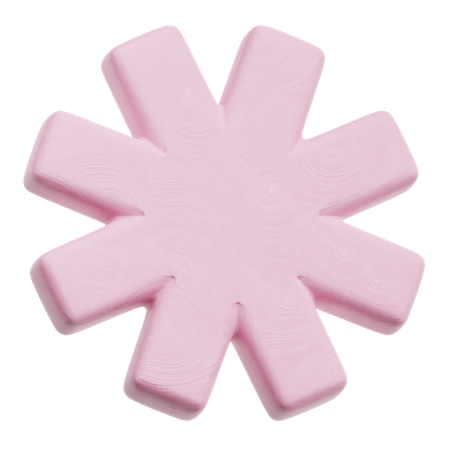 Piel cromada forma abstracta  3D Icon