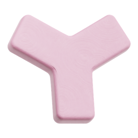 Piel cromada forma abstracta  3D Icon