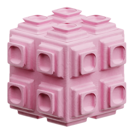 Piel cromada forma abstracta  3D Icon