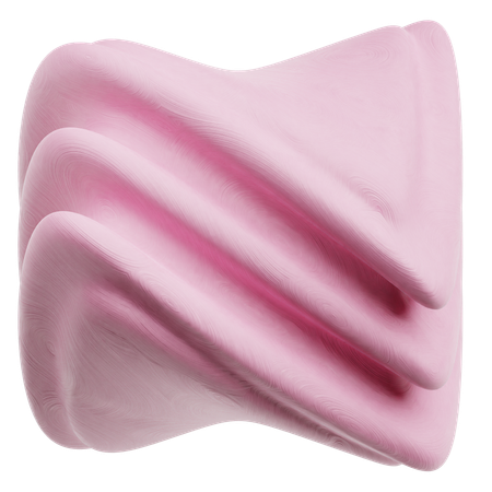 Piel cromada forma abstracta  3D Icon