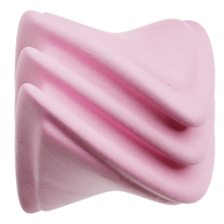 Piel cromada forma abstracta  3D Icon