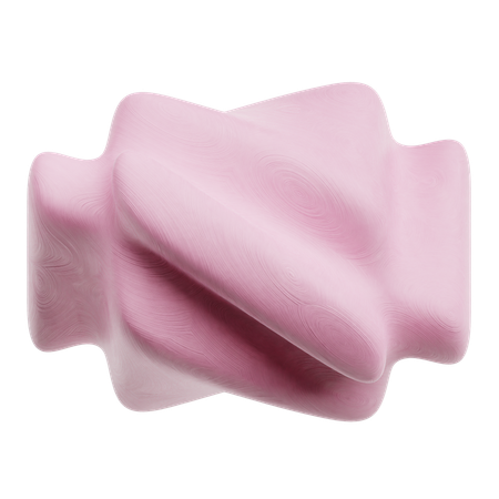Piel cromada forma abstracta  3D Icon