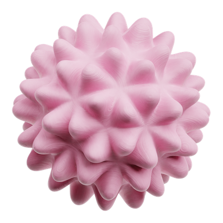 Piel cromada forma abstracta  3D Icon
