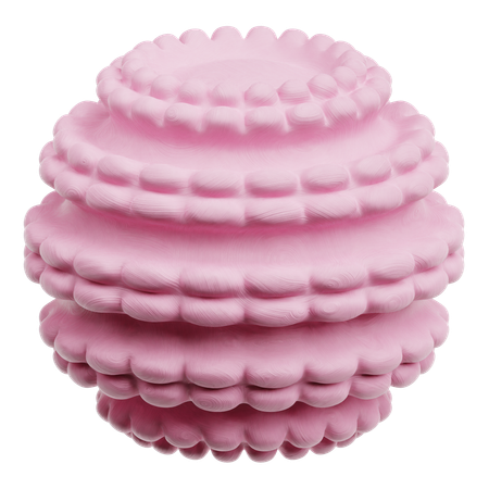 Piel cromada forma abstracta  3D Icon