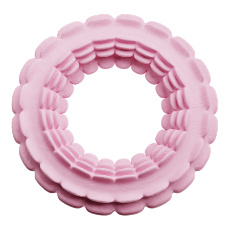 Piel cromada forma abstracta  3D Icon