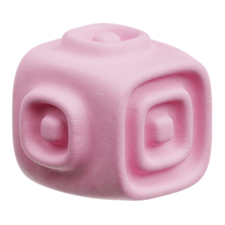 Piel cromada forma abstracta  3D Icon