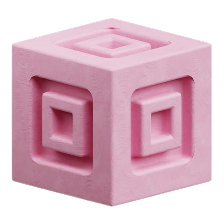 Piel cromada forma abstracta  3D Icon