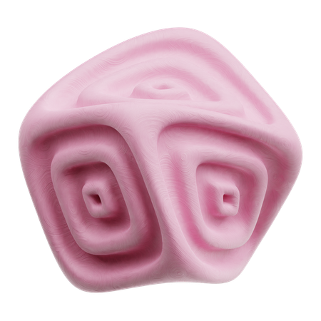 Piel cromada forma abstracta  3D Icon