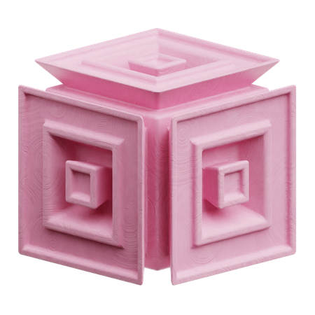 Piel cromada forma abstracta  3D Icon