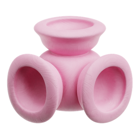 Piel cromada forma abstracta  3D Icon