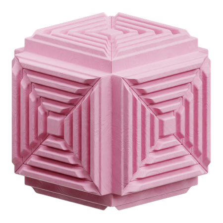 Piel cromada forma abstracta  3D Icon