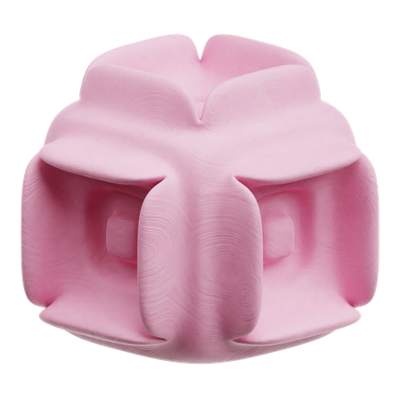 Piel cromada forma abstracta  3D Icon