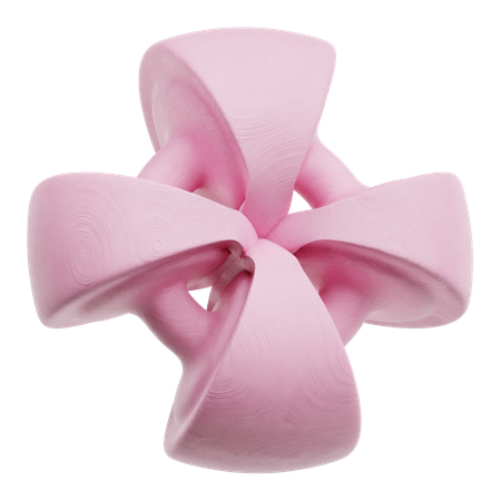 Piel cromada forma abstracta  3D Icon