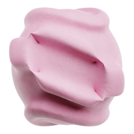 Piel cromada forma abstracta  3D Icon