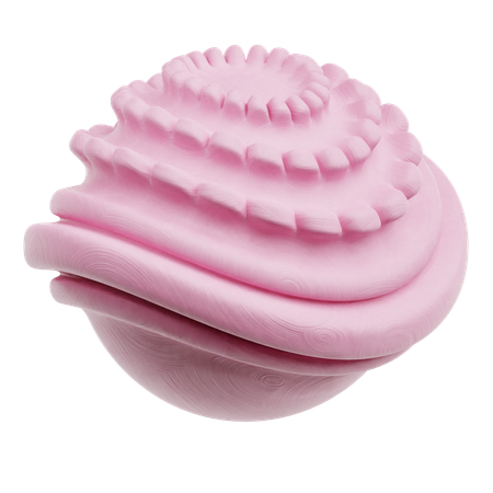 Piel cromada forma abstracta  3D Icon