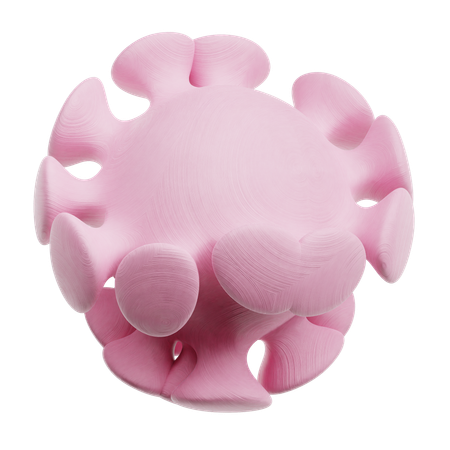 Piel cromada forma abstracta  3D Icon