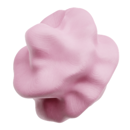 Piel cromada forma abstracta  3D Icon