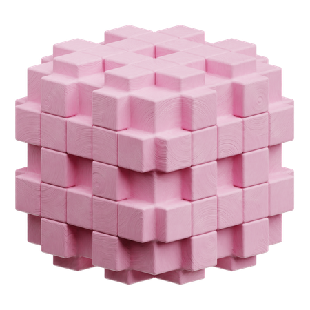 Piel cromada forma abstracta  3D Icon