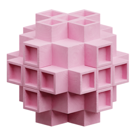 Piel cromada forma abstracta  3D Icon