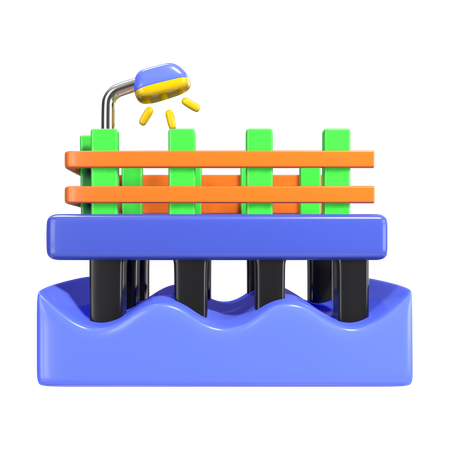 Píer público  3D Icon