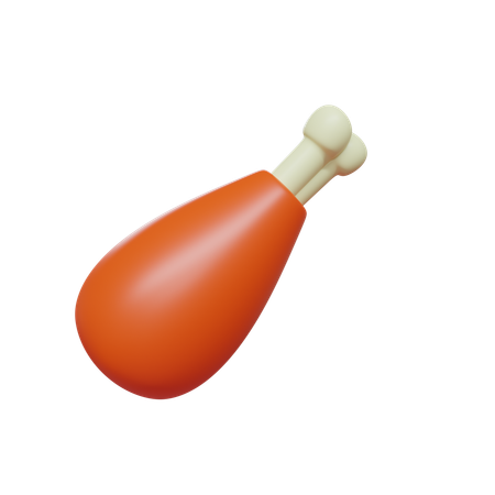 Pierna de pollo  3D Icon