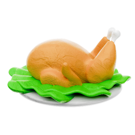 Pierna de pollo  3D Icon