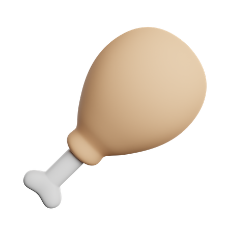 Pierna de pollo  3D Icon