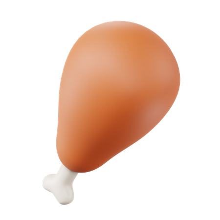 Pierna de pollo  3D Icon