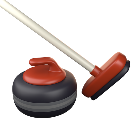 Balai à pierre de curling  3D Icon