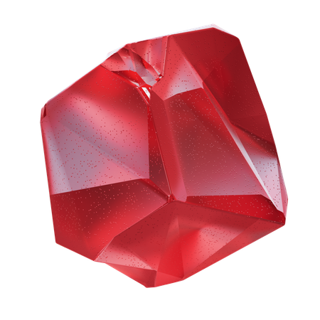 Pierre précieuse rouge  3D Icon