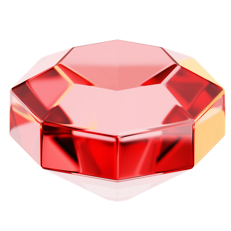 Pierre précieuse rouge  3D Icon