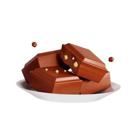Trozo de chocolate  3D Icon