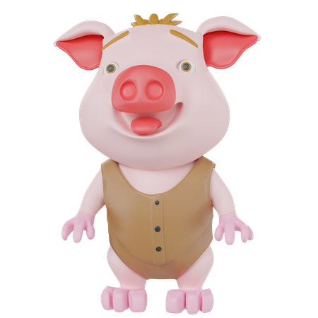 Pig  3D Icon