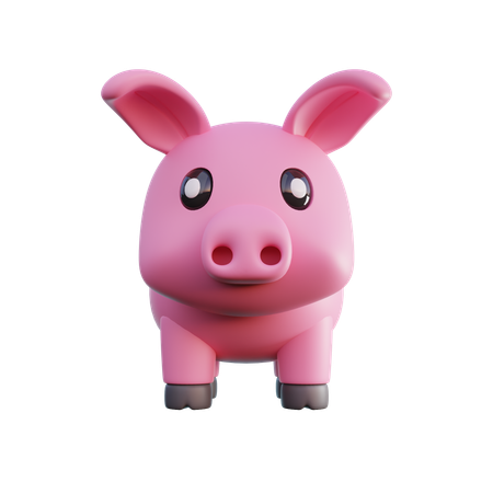 Pig  3D Icon