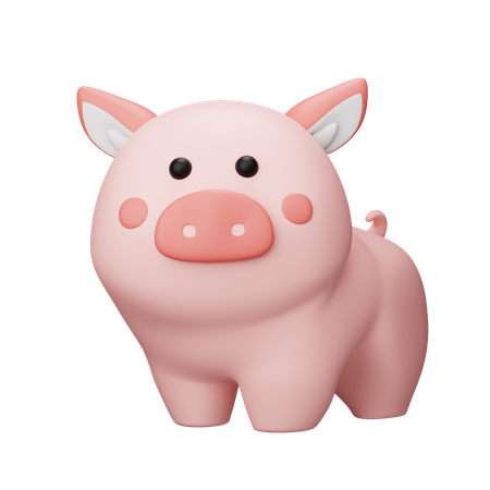 Pig  3D Icon