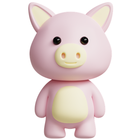 Pig  3D Icon