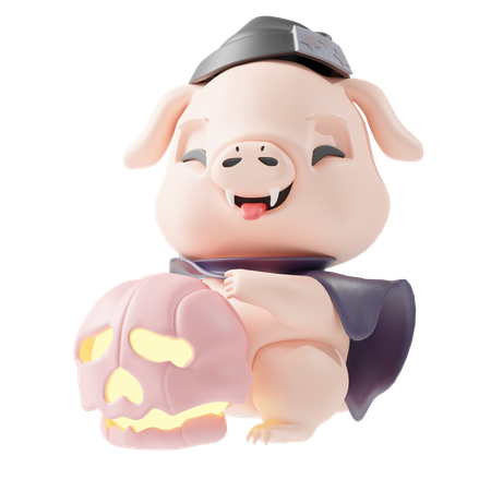 Pig  3D Illustration