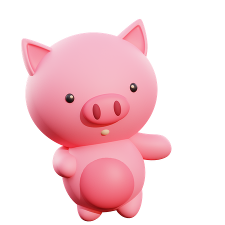 Pig  3D Illustration