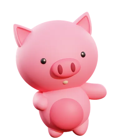 Pig  3D Illustration