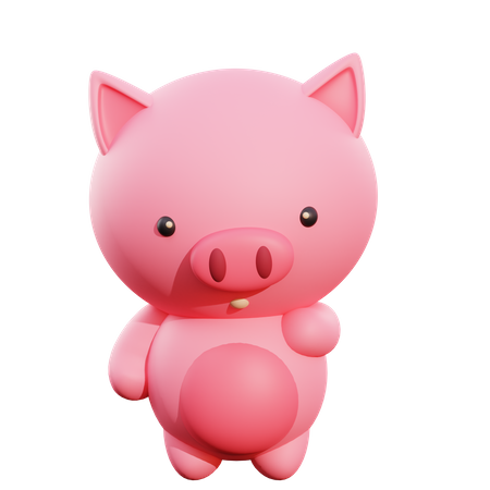 Pig  3D Illustration